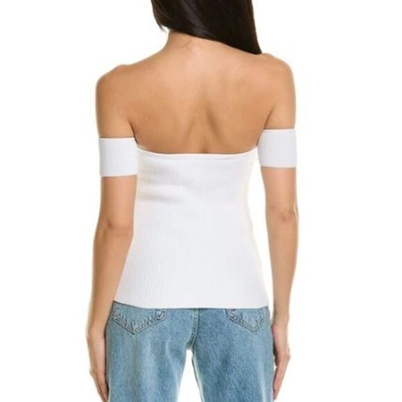 Helmut Lang Women's Pinched Contour Cold Shoulder Top XXS XS M L NWT 265 White - Picture 3 of 13